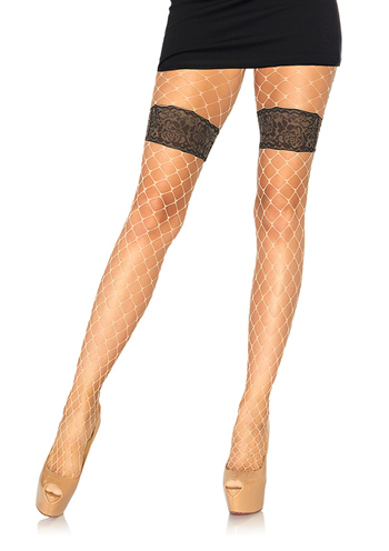 picture of Diamond Net Tights with Floral