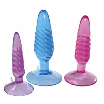 picture of Twirly Trio Jelly Arousal Butt Plugs in 3 sizes