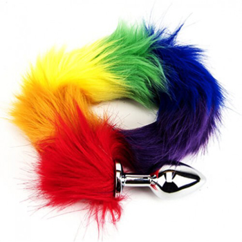 picture of Furry Fantasy Rainbow Tail Butt Plug