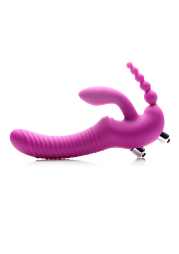 picture of REGAL RIDER Triple G Vibrating Silicone Strapless Strap On